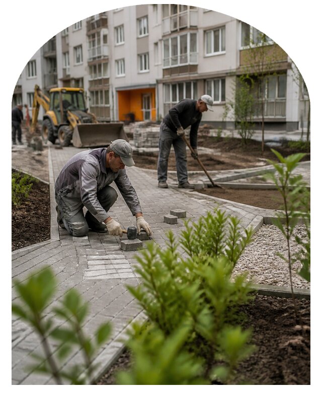 Благоустройство двора многоквартирного дома в Комсомольске-на-Амуре
