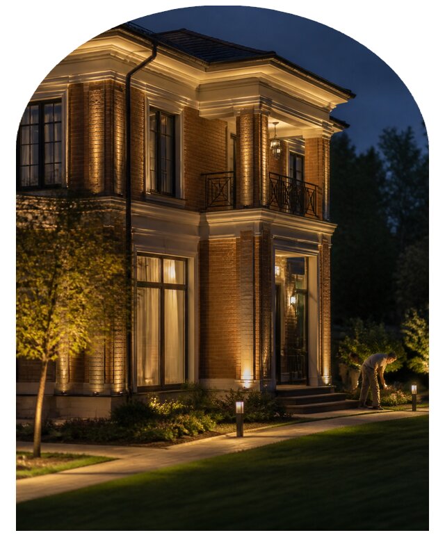 Подсветка фасада дома в Комсомольске-на-Амуре по цене от 66326 р. | Метпроект-Кмс